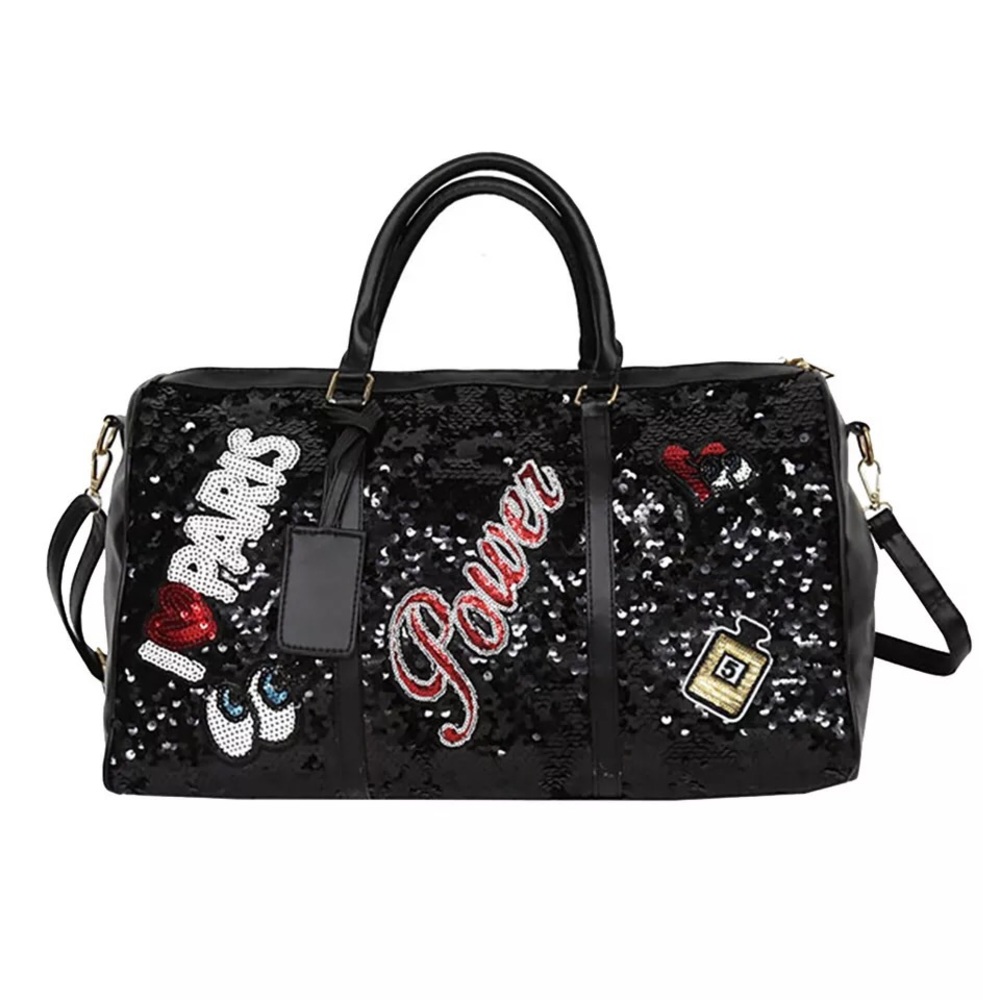 Luxury High Fashion Black Sequin Travel Bag 🧳👉🏾NEW,NEVER WORN👈🏾